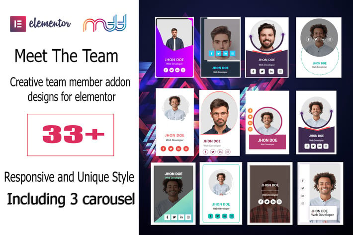 team member addon for elementor