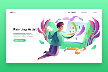 Paint Artist - Banner & Landing Page