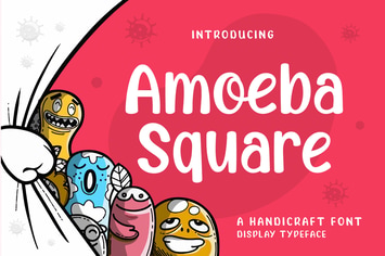 Amoeba Square - Handcraft Display Font