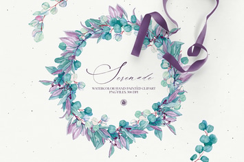 Serenade - watercolor floral clipart