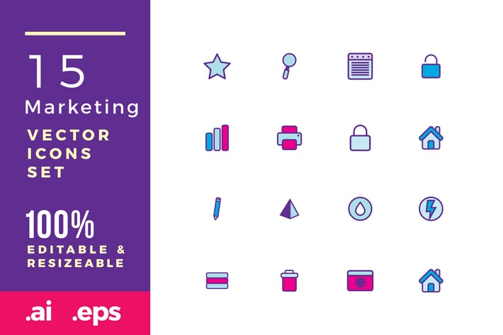 15 Marketing vector icons