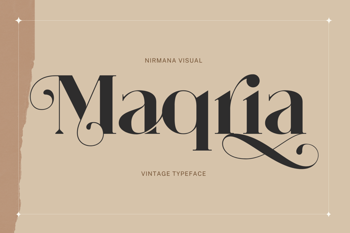 Maqria Vintage - Branding Logo Font
