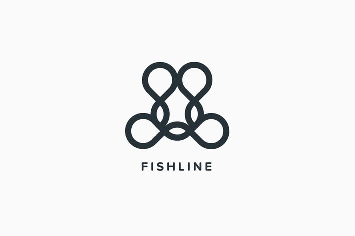 Fish Line Logo Template
