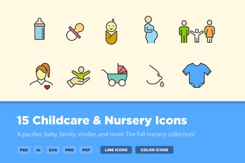 15 Childcare & Nursery Icons