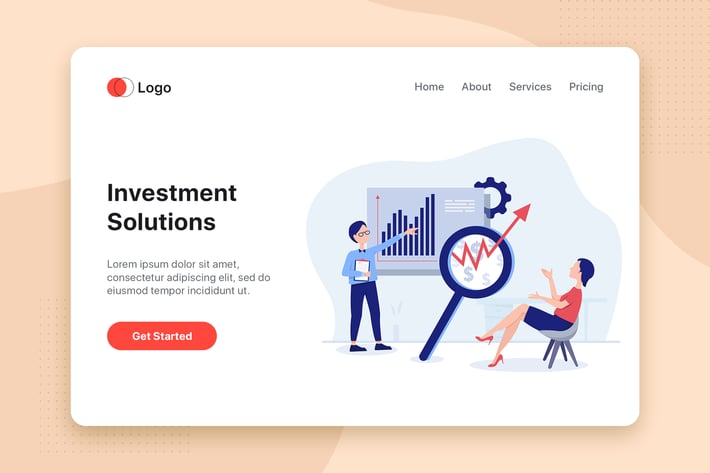 Investment Solution vector illustration concept