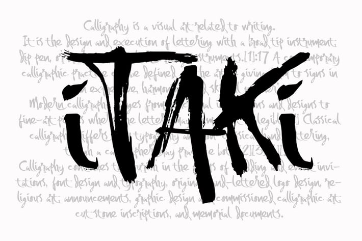 Itaki - Calligraphic Typeface