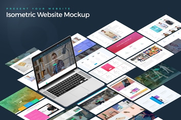 Isometric Website Mockup