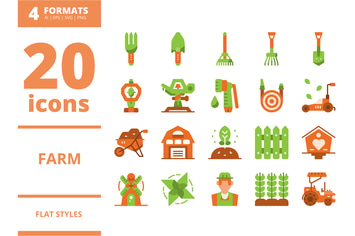 Farm Flat icons packs