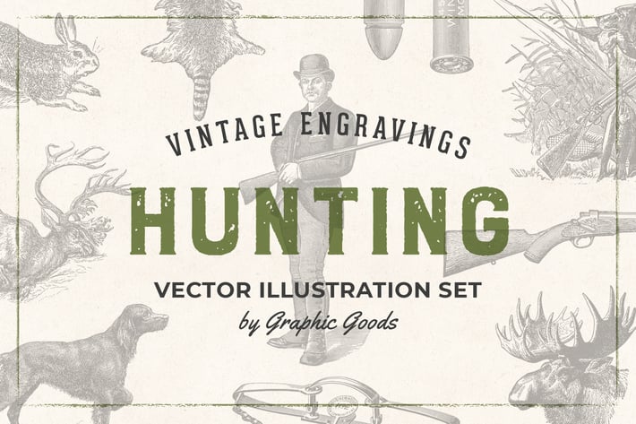 Hunting – Vintage Engraving Illustrations