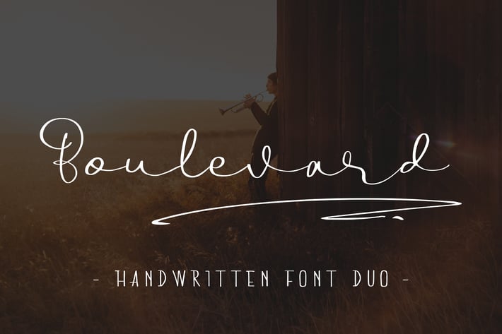 Boulevard - Handwritten Font Duo