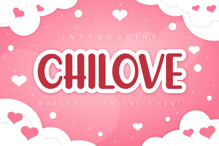 CHILOVE - Modern Valentine's Font
