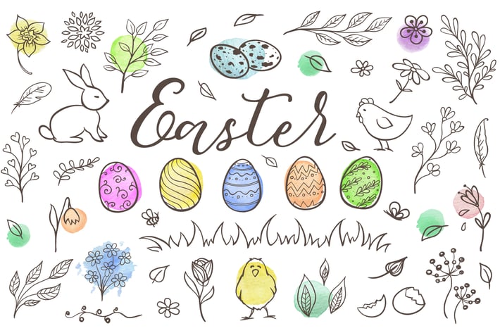 Easter Design Elements and Patterns