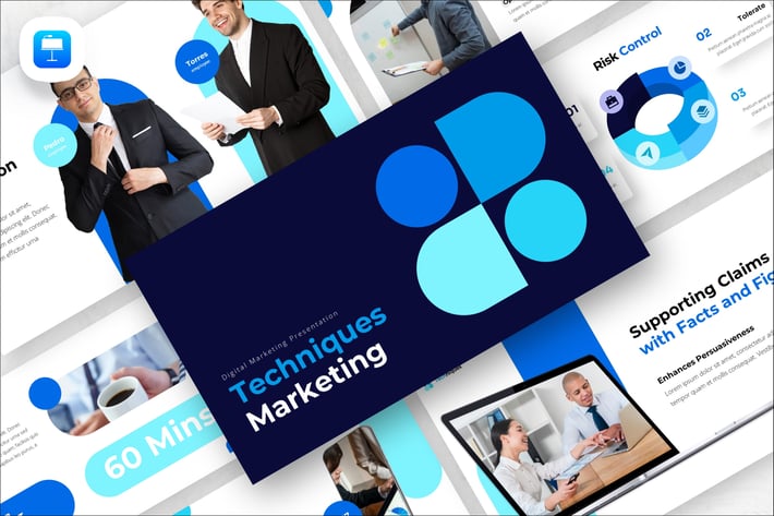 Techniques Marketing Keynote Presentation Template