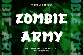 Zombie Army - Halloween Display Font