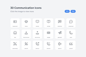 Communication icons — Line