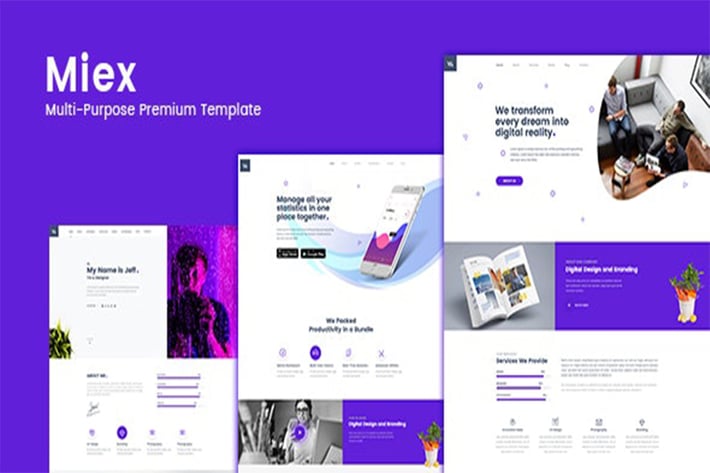 Miex - One Page Agency Template 