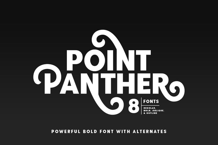 Point Panther (8 BOLD FONTS)