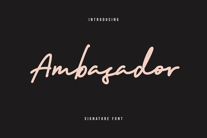 Ambasador Signature Font