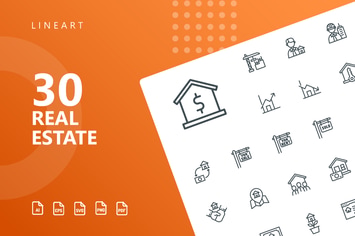 Real Estate Line Icons