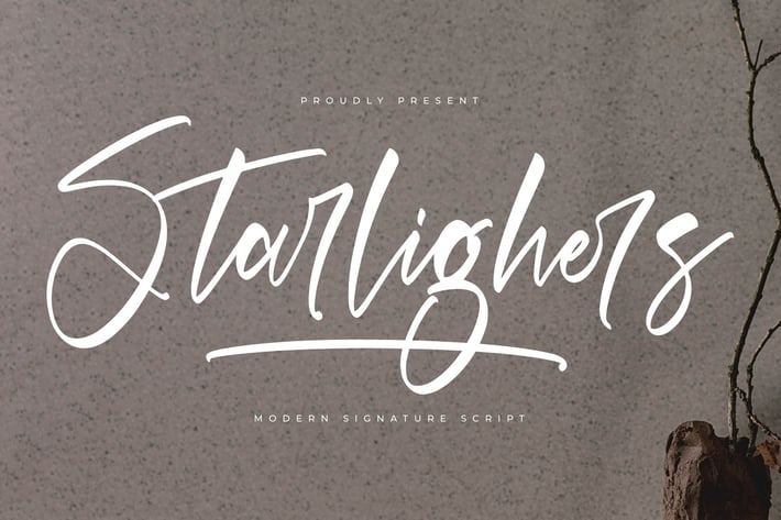 Starlighers Modern Signature Script Font
