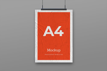 Wrinkled Poster Mockup Vol.2