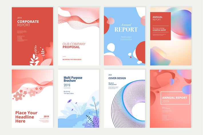 Beauty brochure, annual report, cover designs