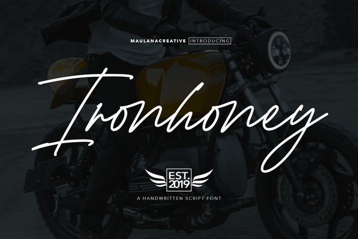Ironhoney Signature Font