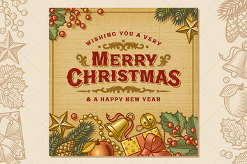 Merry Christmas Vintage Card