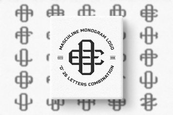 D (A-Z) Monogram Logo Creator Pack Vol.4