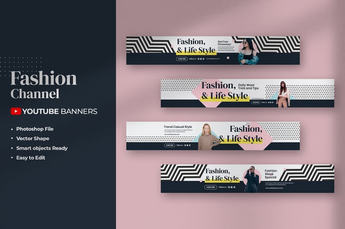 Fashion Youtube Banners Vol.03