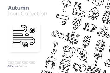 Autumn Outline Icon