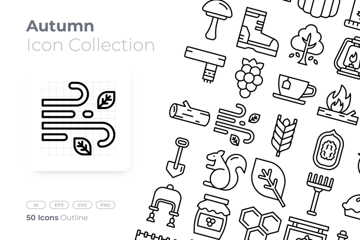 Autumn Outline Icon