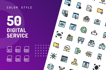 Digital Service Color Icons