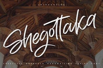 Shegottaka | Drybrush Handwriting Script Font