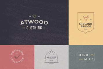 12 Logos and Badges Template Vol.2