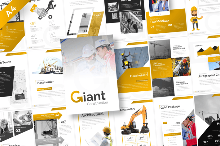 Giant Construction Potrait Presentation Template