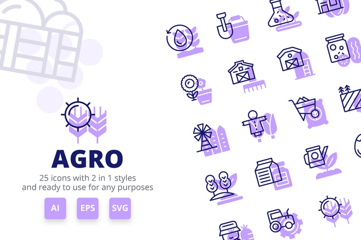 Agro Icons (Line and Solid)