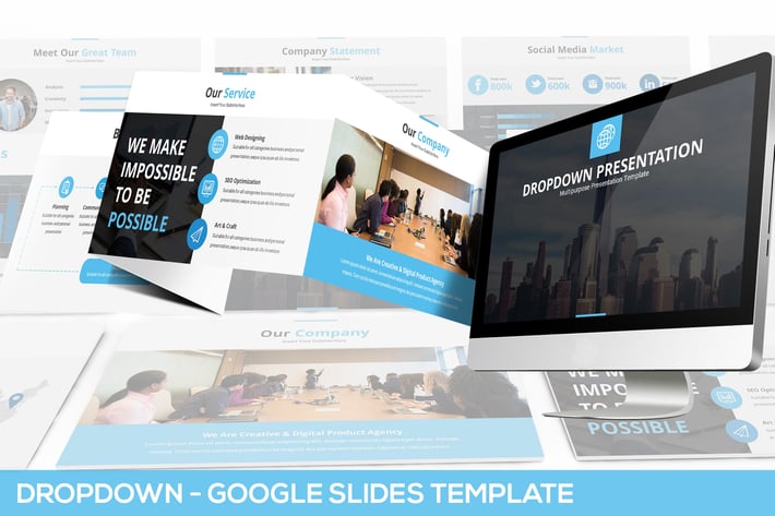 Dropdown Google Slides Presentation Template