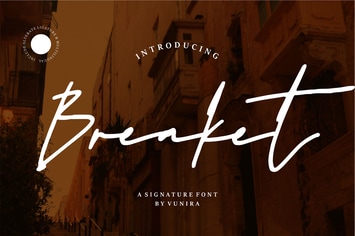 Breaket | A Signature Font