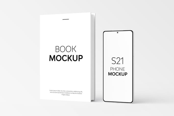Book & S21 Phone Mockup