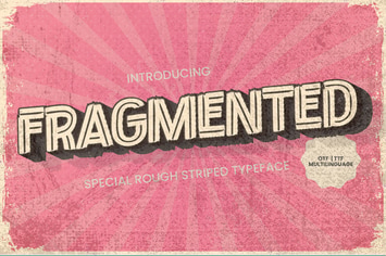 Fragmented - Special Rough Striped Typeface