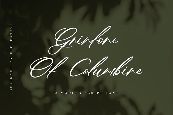 Grinfone Of Columbine Handwritten Signature Font