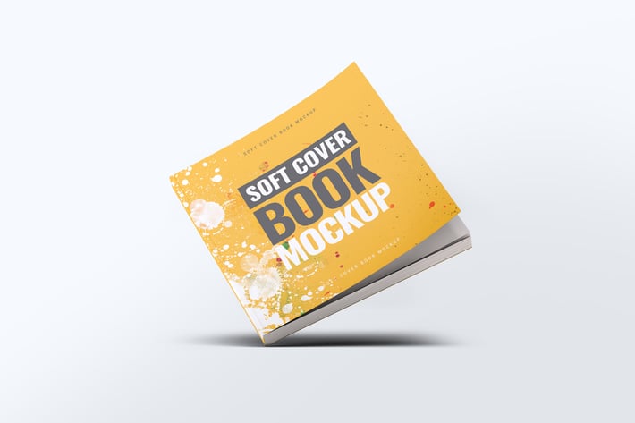 Soft Cover Square Book Mock-Up
