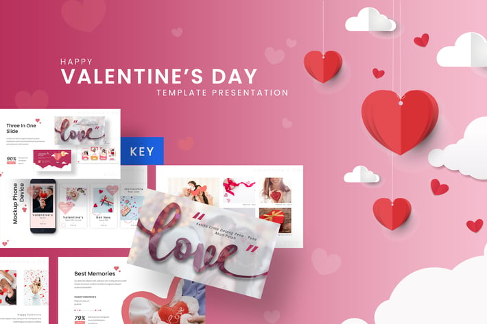 Happy Valentine - Romantic Keynote Template