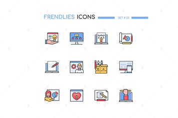 Web Development - Modern Line Design Style Icons