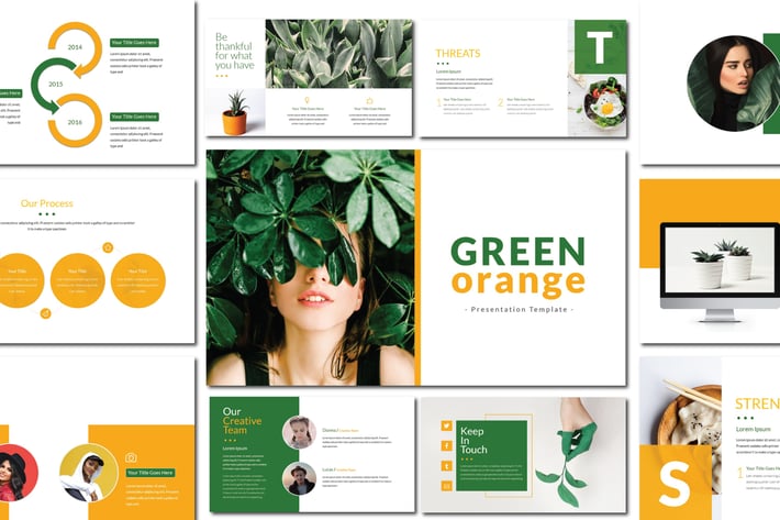Green Orange - Powerpoint Template