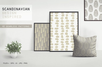 Scandinavian Patterns set of 40
