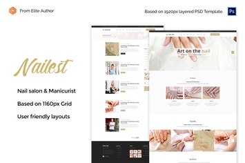 Nail salon - Manicurist PSD Template
