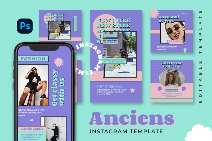 Anciens - Retro Instagram Stories and Post