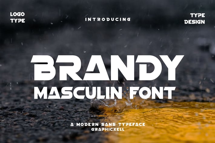 Brandy Masculine Sans Serif Font Typeface